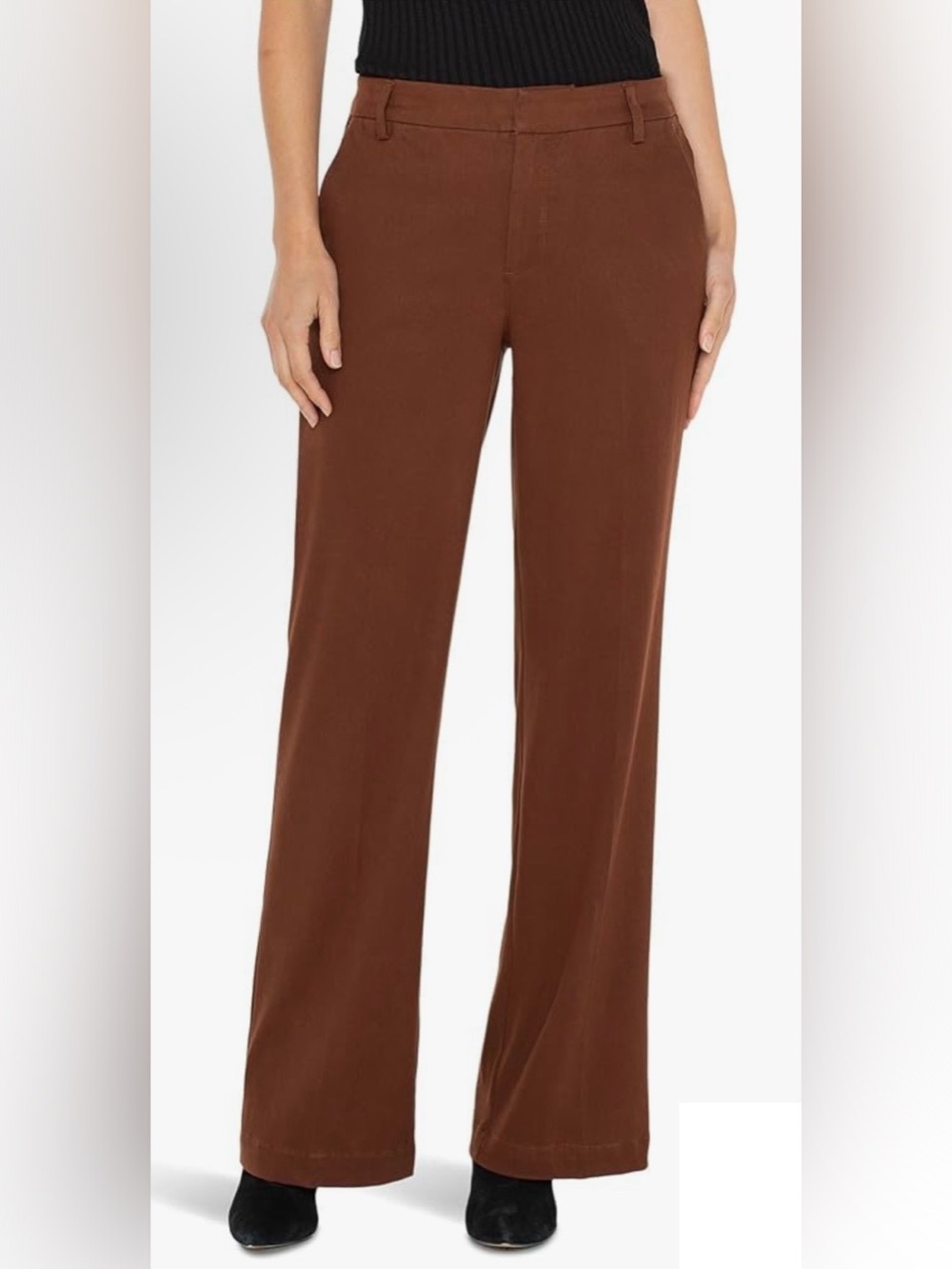 Liverpool Women's Kelsey Mid-Rise Wide Leg Trousers Size 4/27 NEW NWT